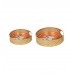 Round Orange Pichwai Tray Set of 2